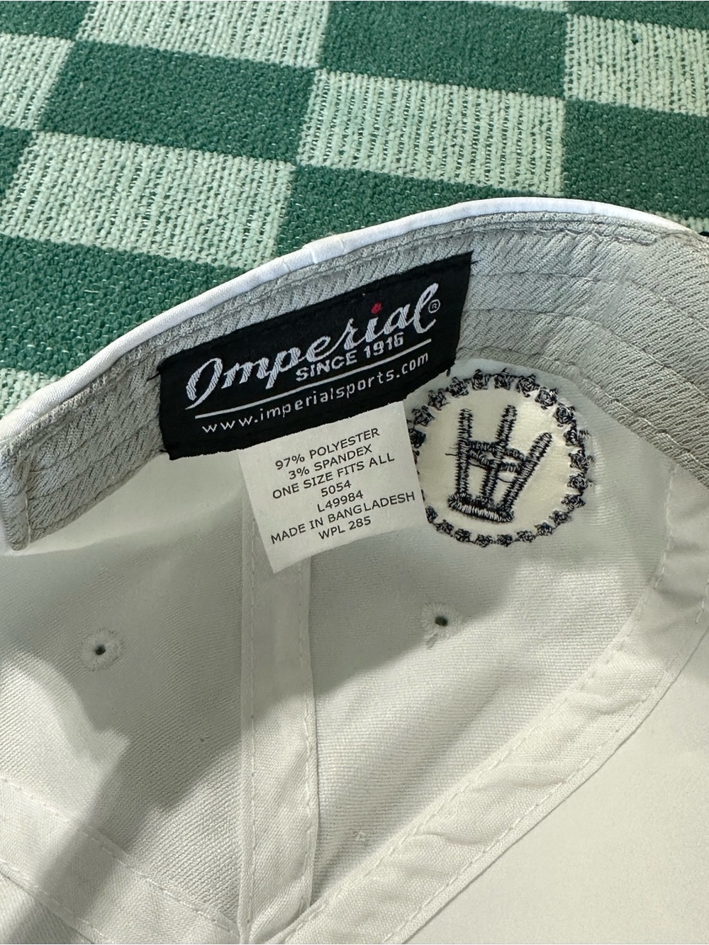 White Baseball Cap. Printed front “For The Boys